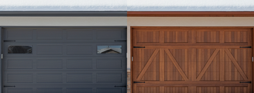 Steel vs wood garage door comparison for Colorado homes